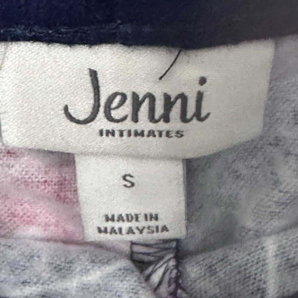 Jenni Women's Cotton Flannel Plaid Pajama Pants Navy Xmas Light Size Small - Picture 6 of 7
